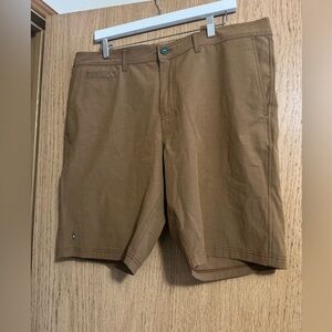 Linksoul Tan Flat Front Men's Shorts